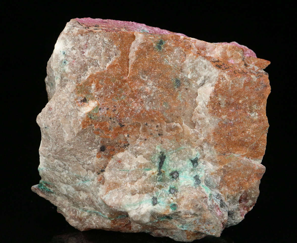 Quartz on Cobaltoan Calcite on Matrix, Tenke Fungurume, DR Congo