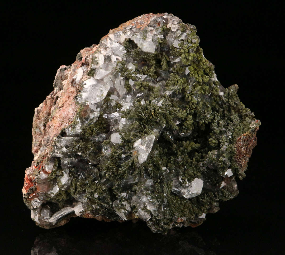 Mottramite & Calcite, Tsumeb Mine, Namibia