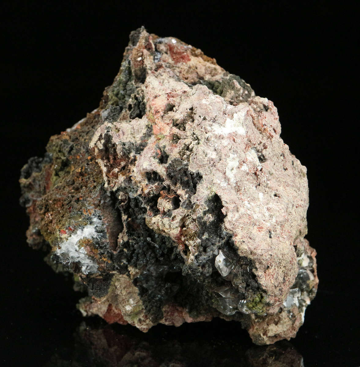 Mottramite & Calcite, Tsumeb Mine, Namibia
