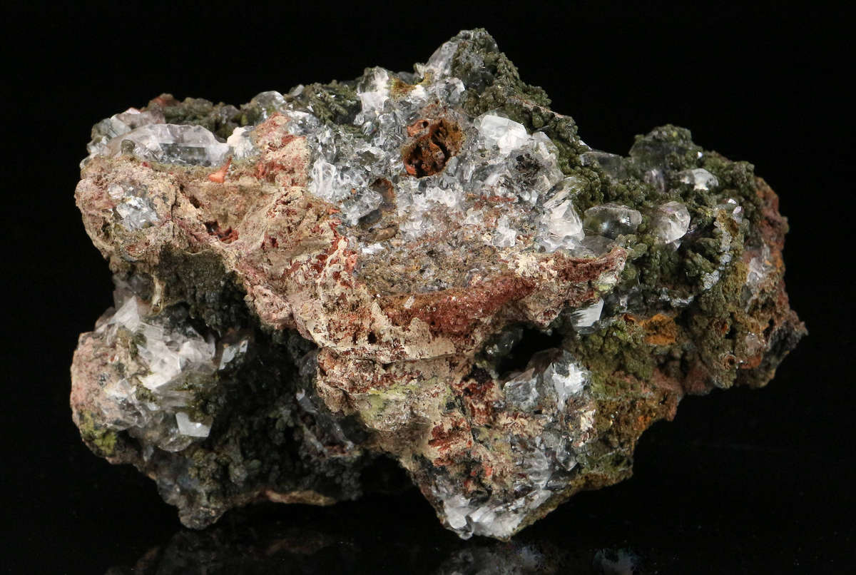 Mottramite & Calcite, Tsumeb Mine, Namibia