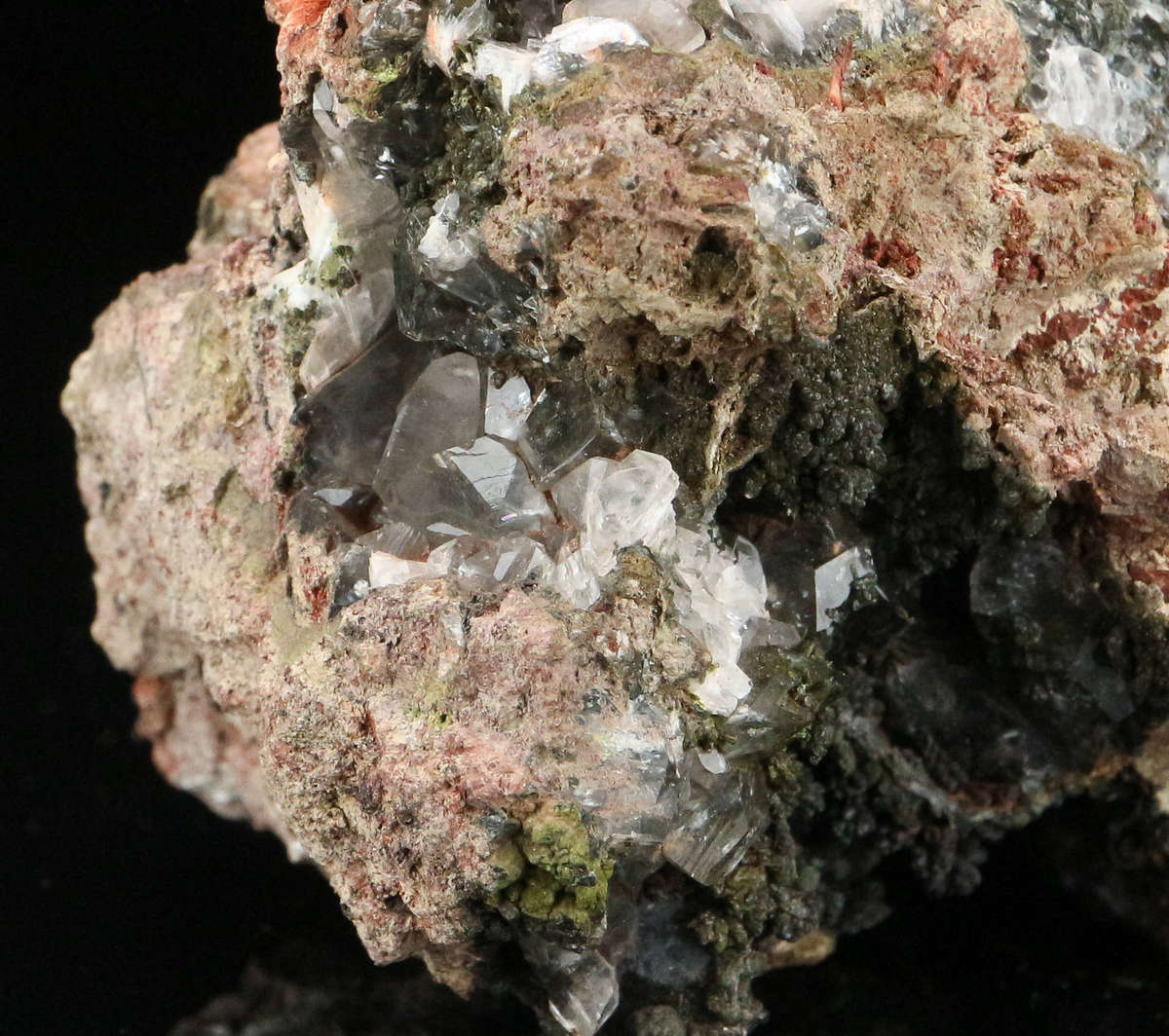 Mottramite & Calcite, Tsumeb Mine, Namibia
