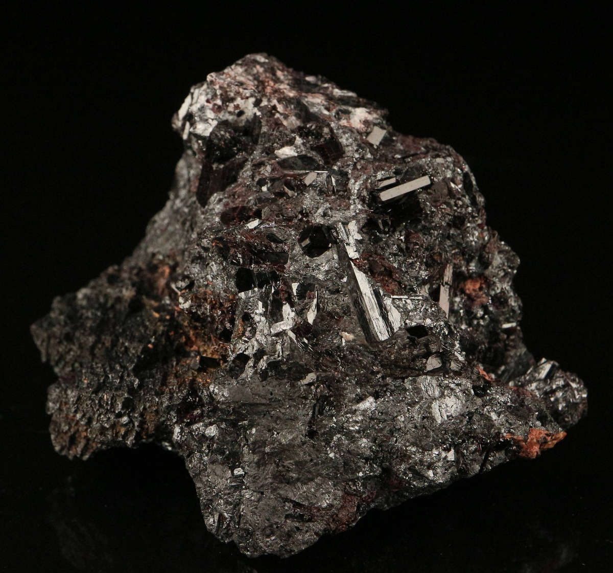 Manganvesuvianite on Matrix,"N'Chwaning II Mine, Kalahari Manganese Field, Northern Cape, South Afri