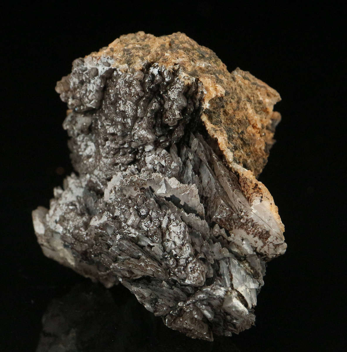 Pyrochroite on Calcite, "N'Chwaning II Mine, Kalahari Manganese Field, Northern Cape, South Africa "