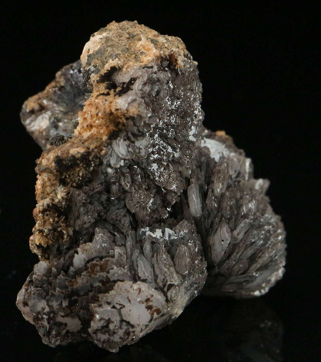 Pyrochroite on Calcite, "N'Chwaning II Mine, Kalahari Manganese Field, Northern Cape, South Africa "