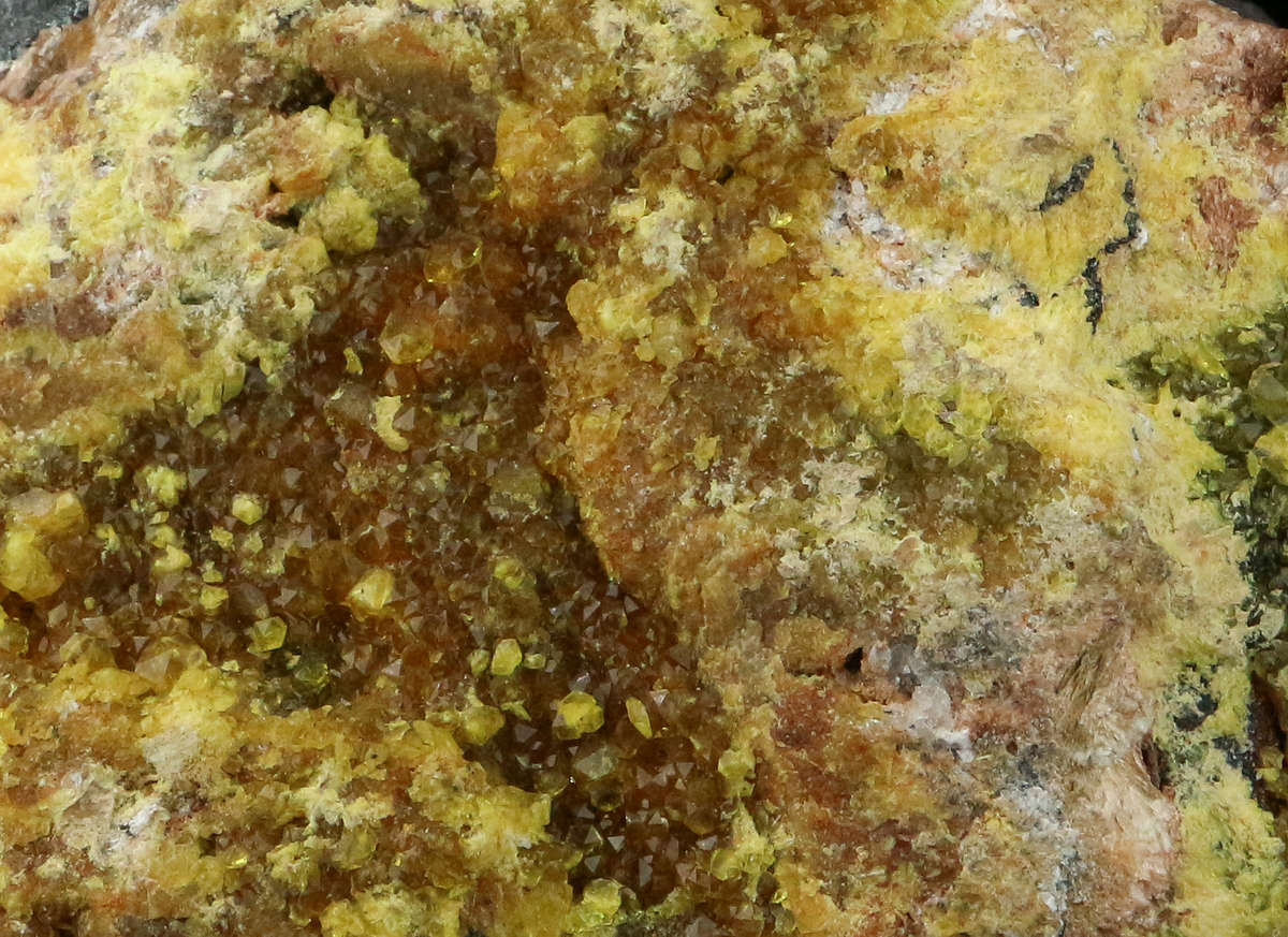 Ettringite on Matrix, "N'Chwaning II Mine, Kalahari Manganese Field, Northern Cape, South Africa "