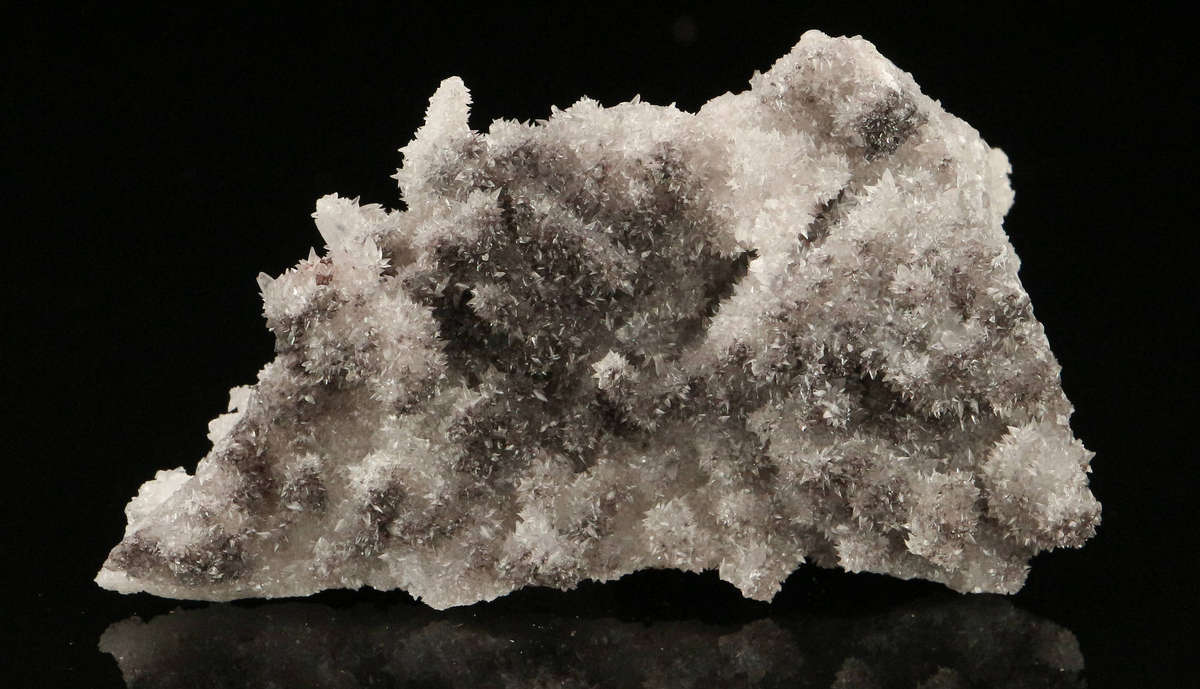 Manganite on Calcite, "N'Chwaning II Mine, Kalahari Manganese Field, Northern Cape, South Africa "