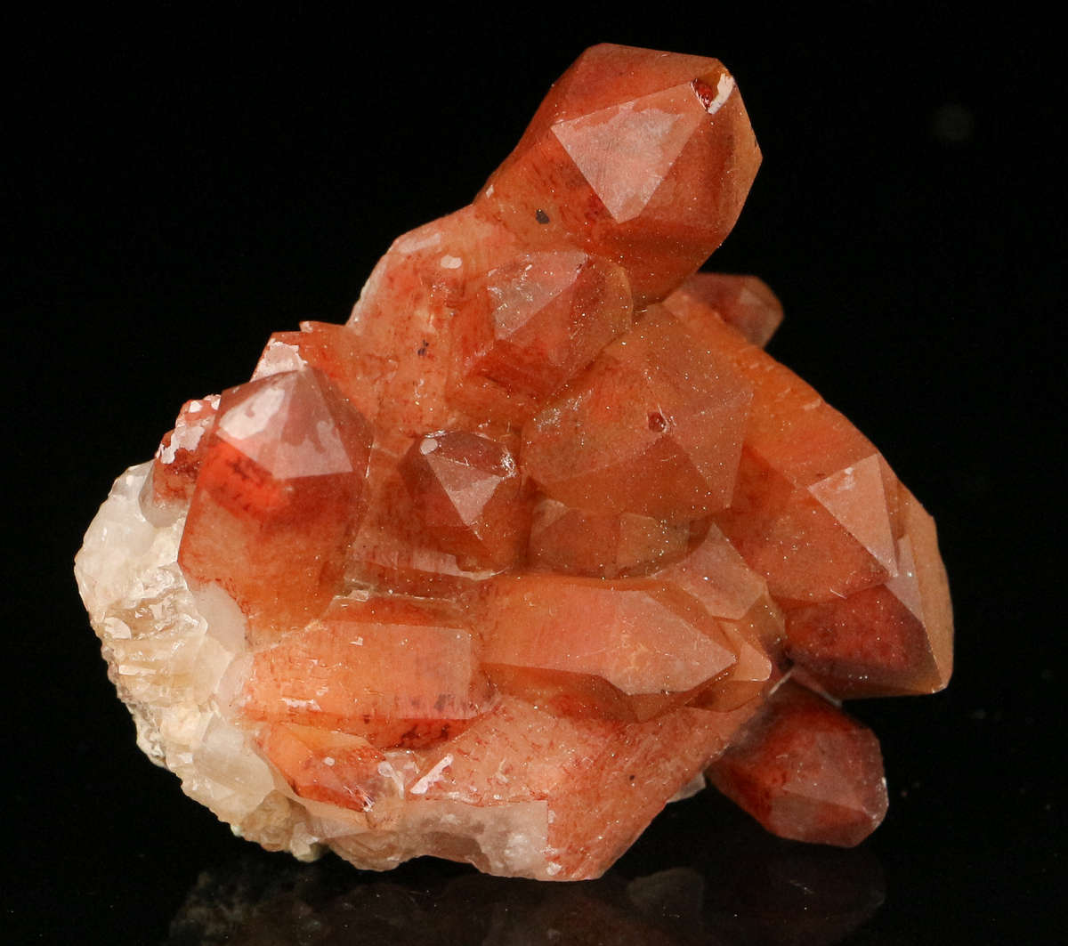 Red Hematite in Quartz Cluster, Orange River Area, Northern Cape, South Africa