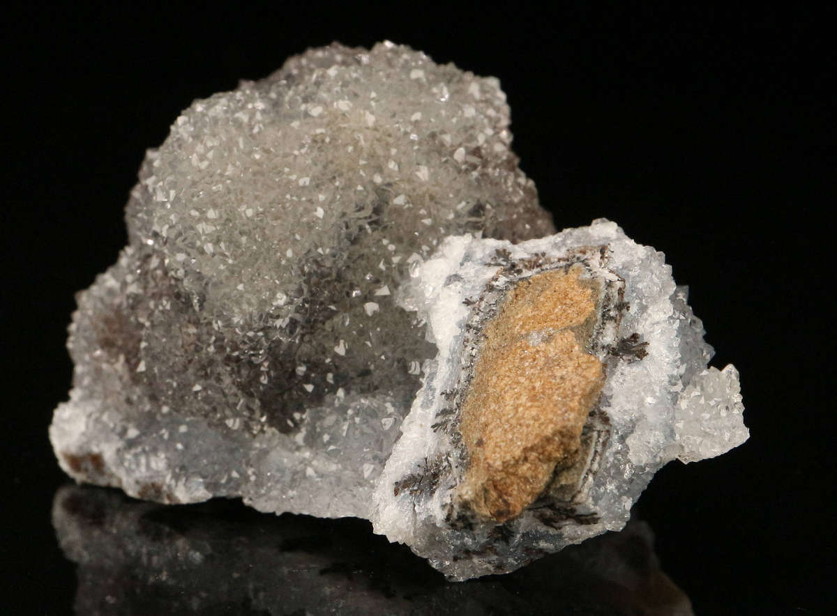 Quartz on Smithsonite on Matrix, Skorpion Mine, Karas Region, Namibia