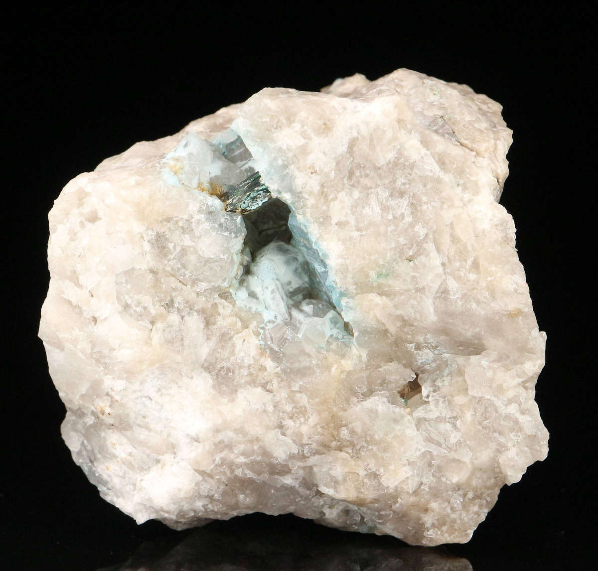 Malachite on Shattuckite incl Quartz, Kaokoveld Region, Namibia