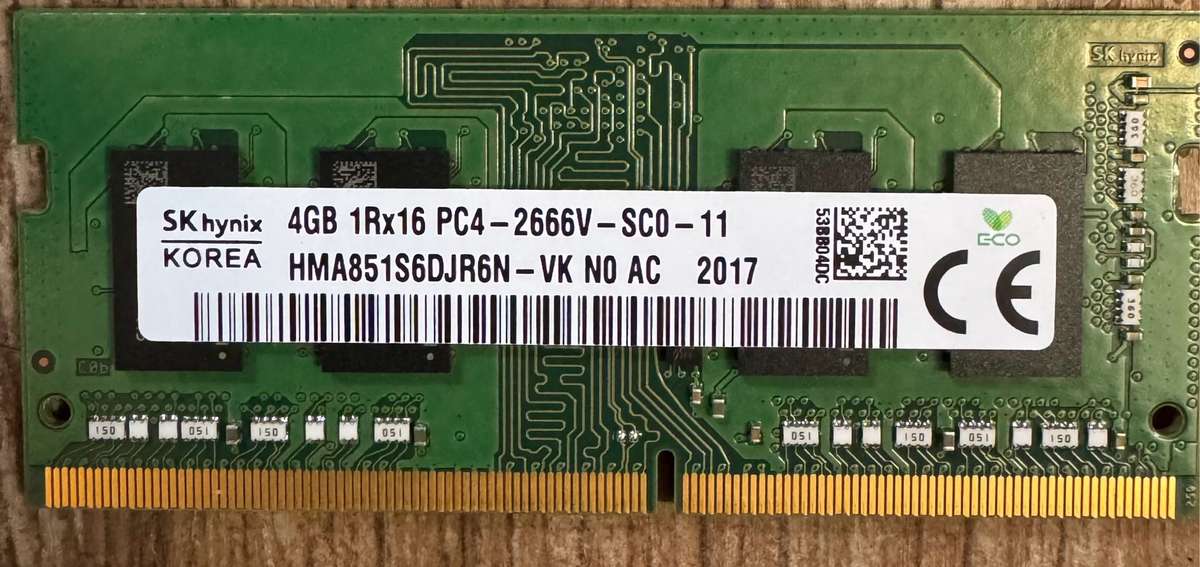 1x 8Gb DDR4 & 1x 4Gb DDR4 Laptop RAM