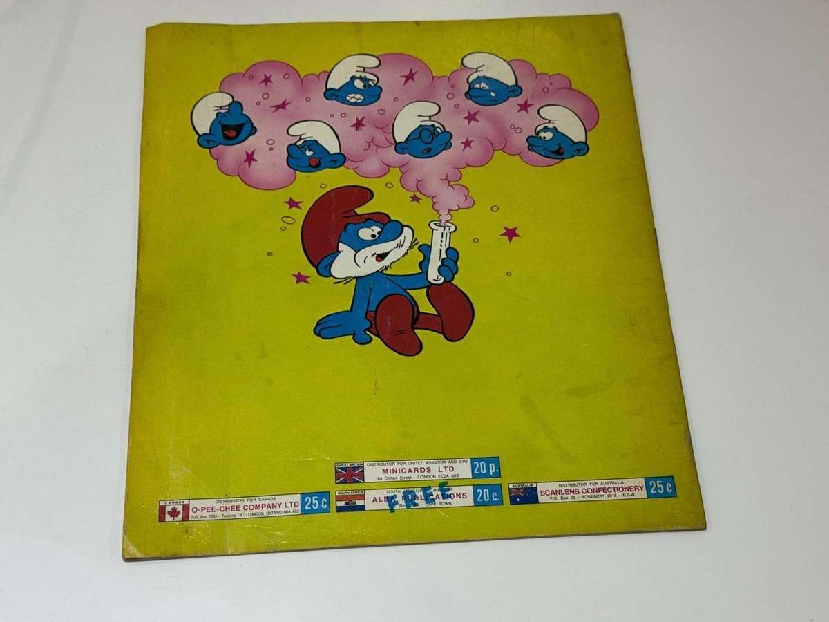 Vintage Unused Panini Sticker Book  The Smurfs .. Created By Peyo  From 1982  Please See Pics