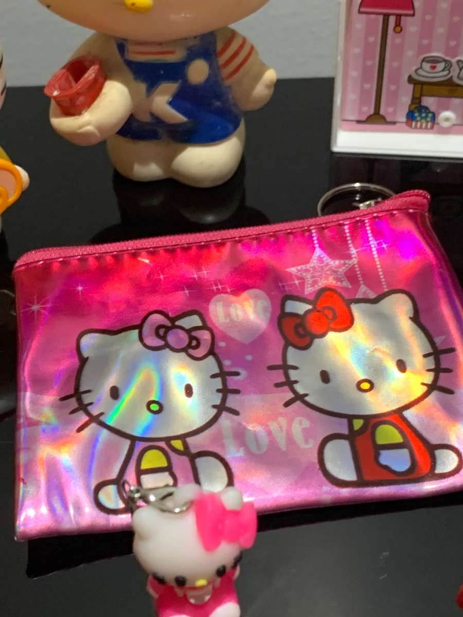 Collection Of Sanrio Hello Kitty Paraphernalia - Fast Food Toys, Carry Bag & Sealed Digital Watch