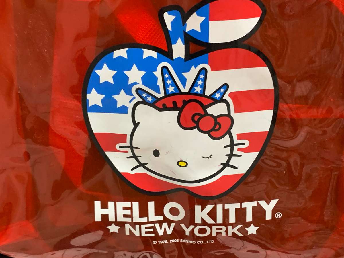 Collection Of Sanrio Hello Kitty Paraphernalia - Fast Food Toys, Carry Bag & Sealed Digital Watch