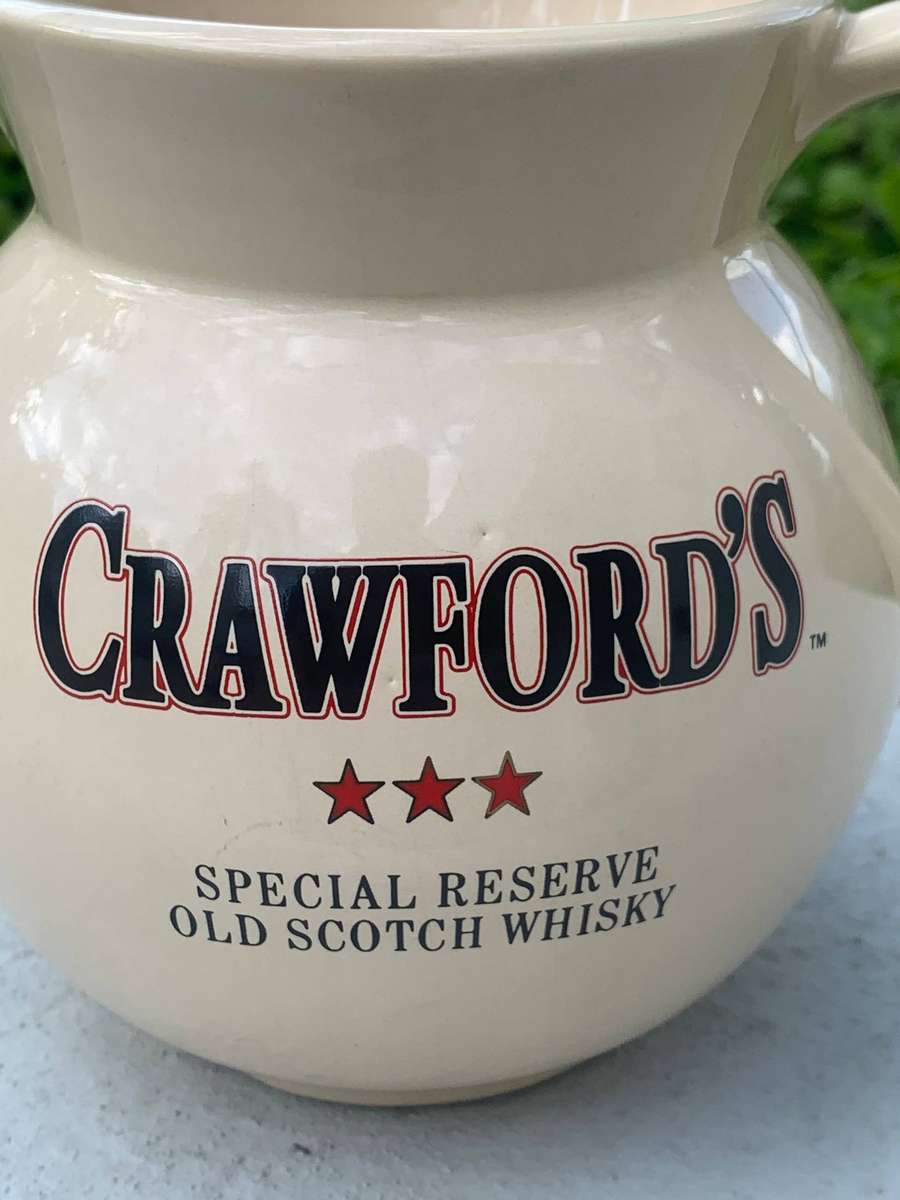 Crawfords Special Reserve - Old Scotch Whisky . Vintage Water Jug