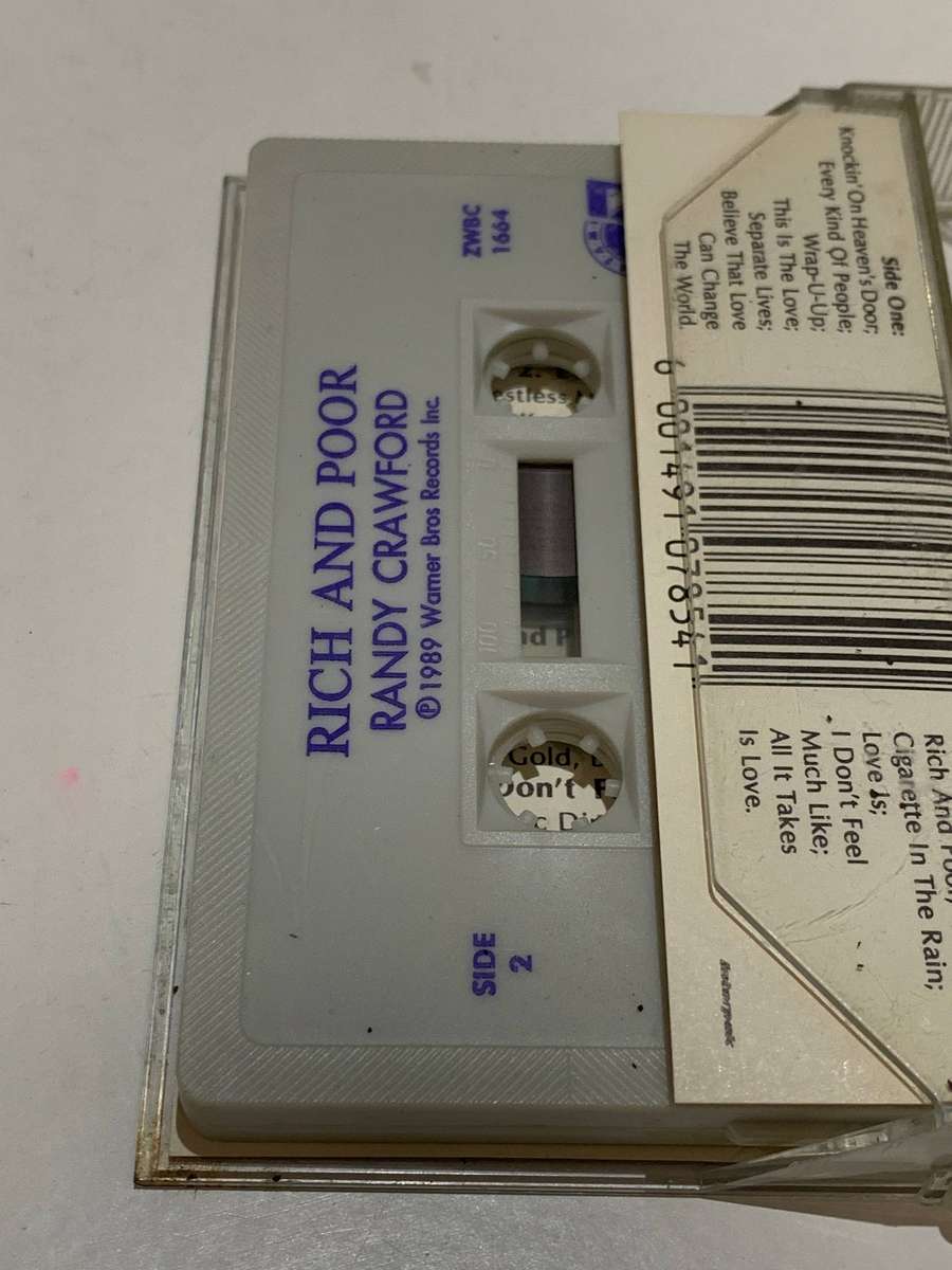 Cassette Tape - Randy Crawford . Rich and Poor - Not Tested / See Pics