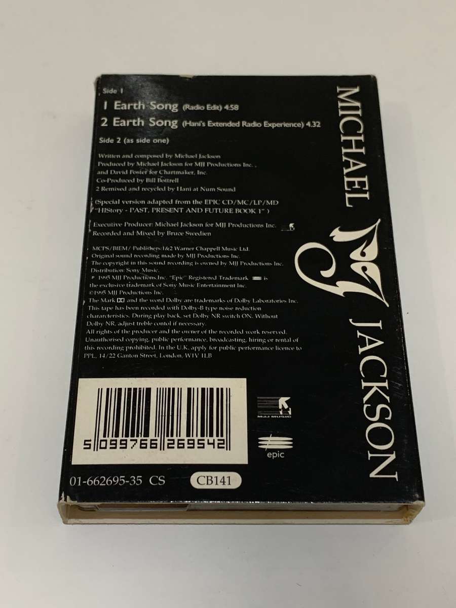 Cassette Tape - Michael Jackson . Earth Song  - Not Tested / See Pics To Assesses