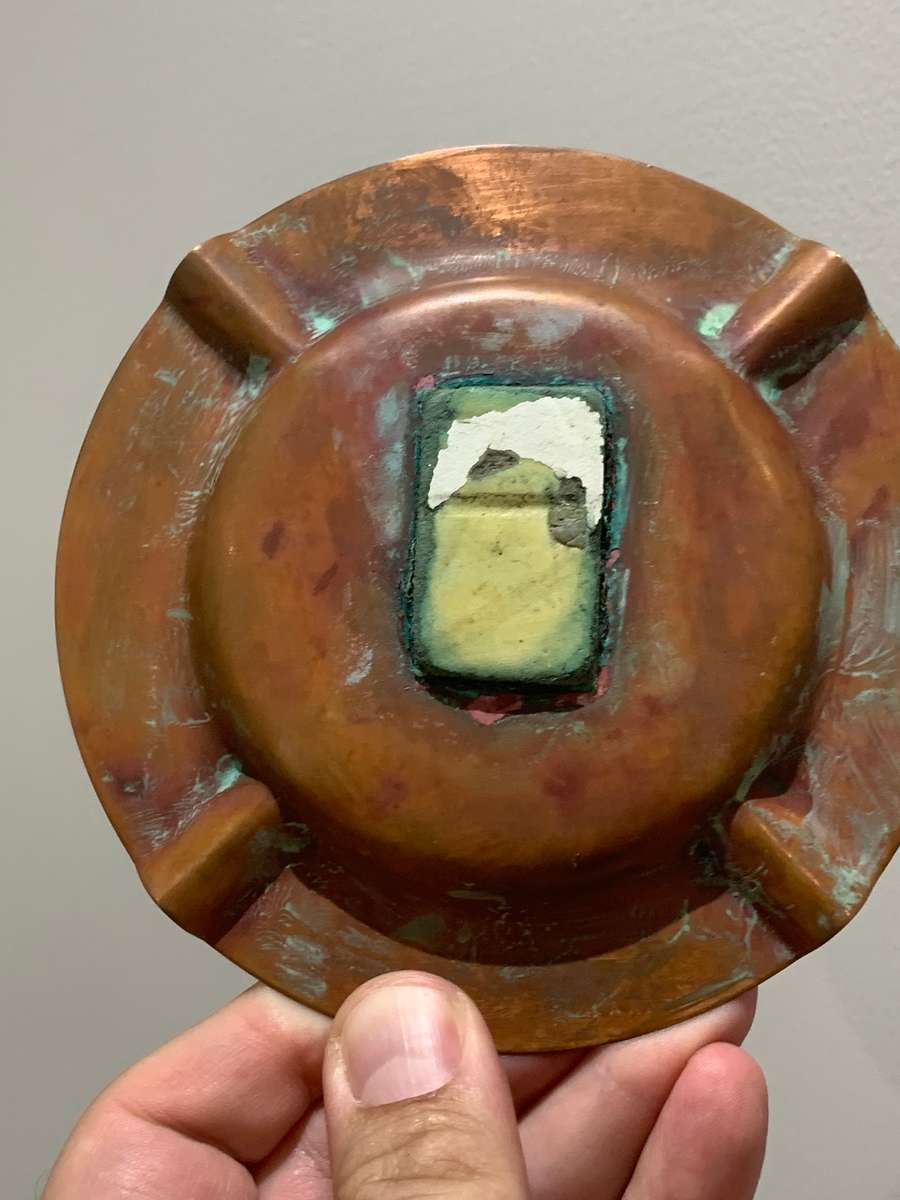 Rhodesia - Copper Ashtray  Rhodesian African Rifles  Operation Hurricane