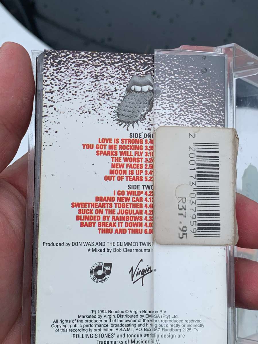 Cassette Tape - Rolling Stones . Voodoo Lounge - Not Tested / See Pics