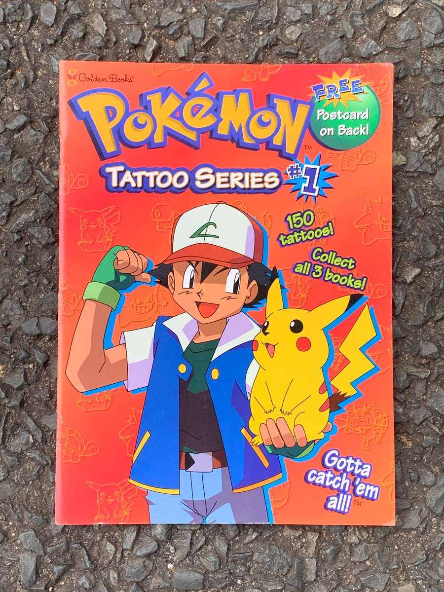 Pokémon Tatoo Album - Unused - 1999 - New Old Stock