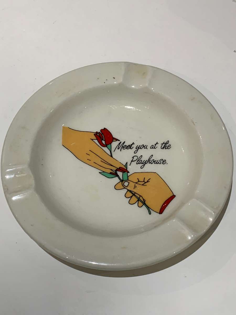 Vintage Continental China Ashtray - Meet Me At The Playhouse Theatre - Durban