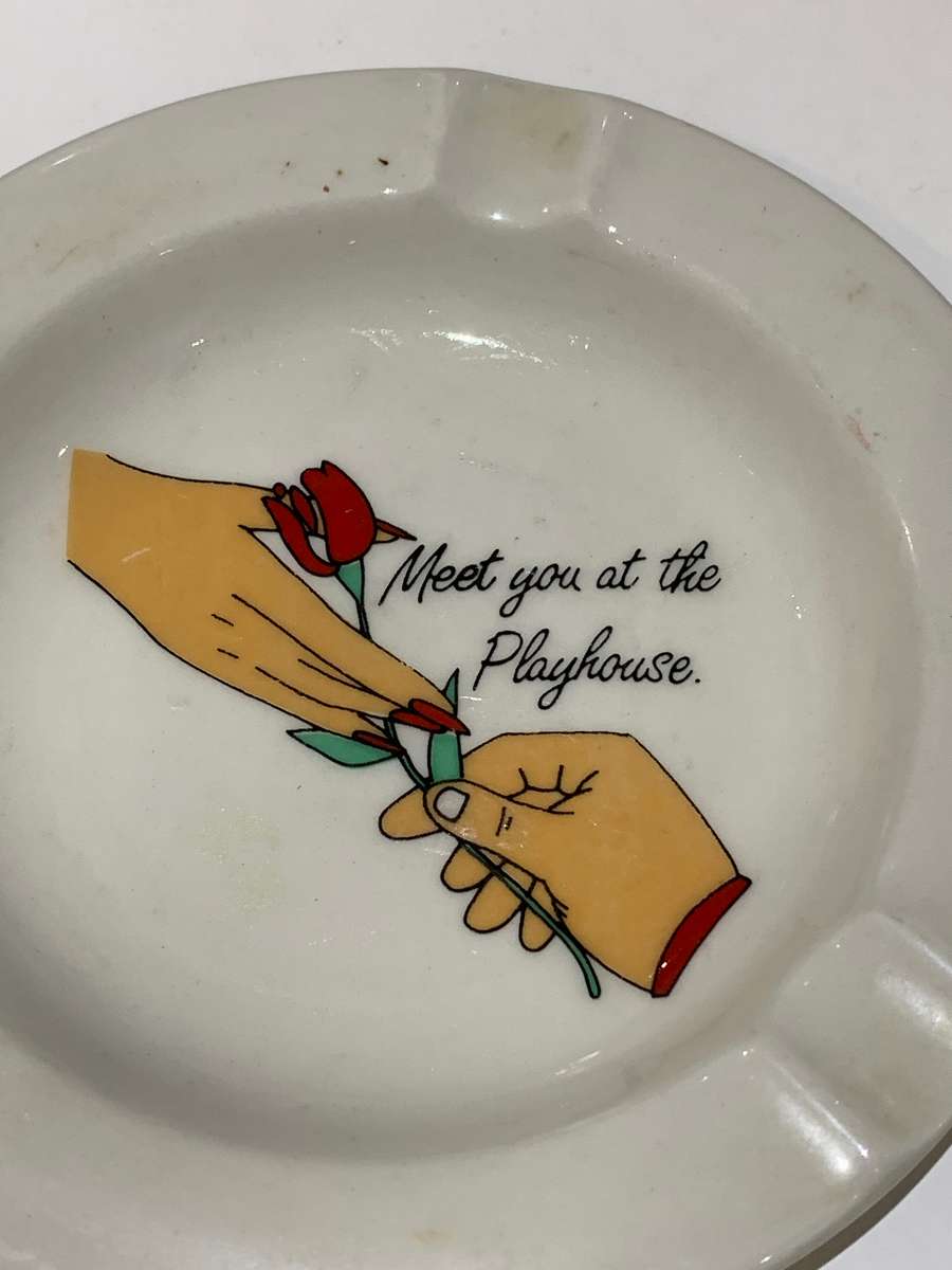 Vintage Continental China Ashtray - Meet Me At The Playhouse Theatre - Durban