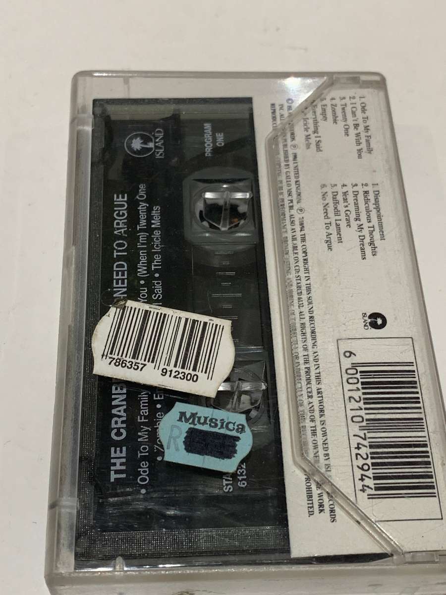 Cassette Tape - The Cranberries . No Need To Argue - Not Tested / See Pics