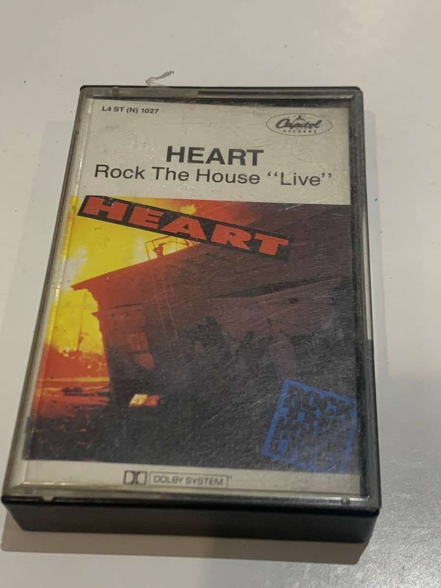Cassette Tape - Heart . Rock The House Live - Not Tested / See Pics