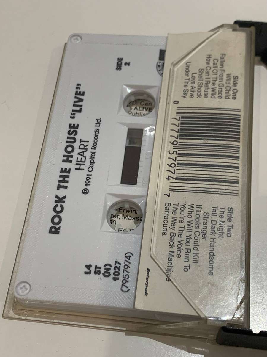 Cassette Tape - Heart . Rock The House Live - Not Tested / See Pics