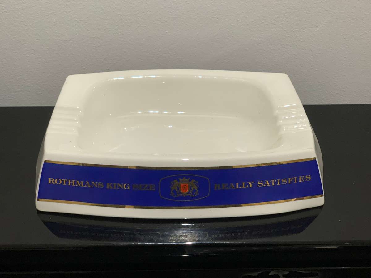 Large Continental Ceramic Ashtray  Rothmans King Size Cigarettes - Perfect Condition