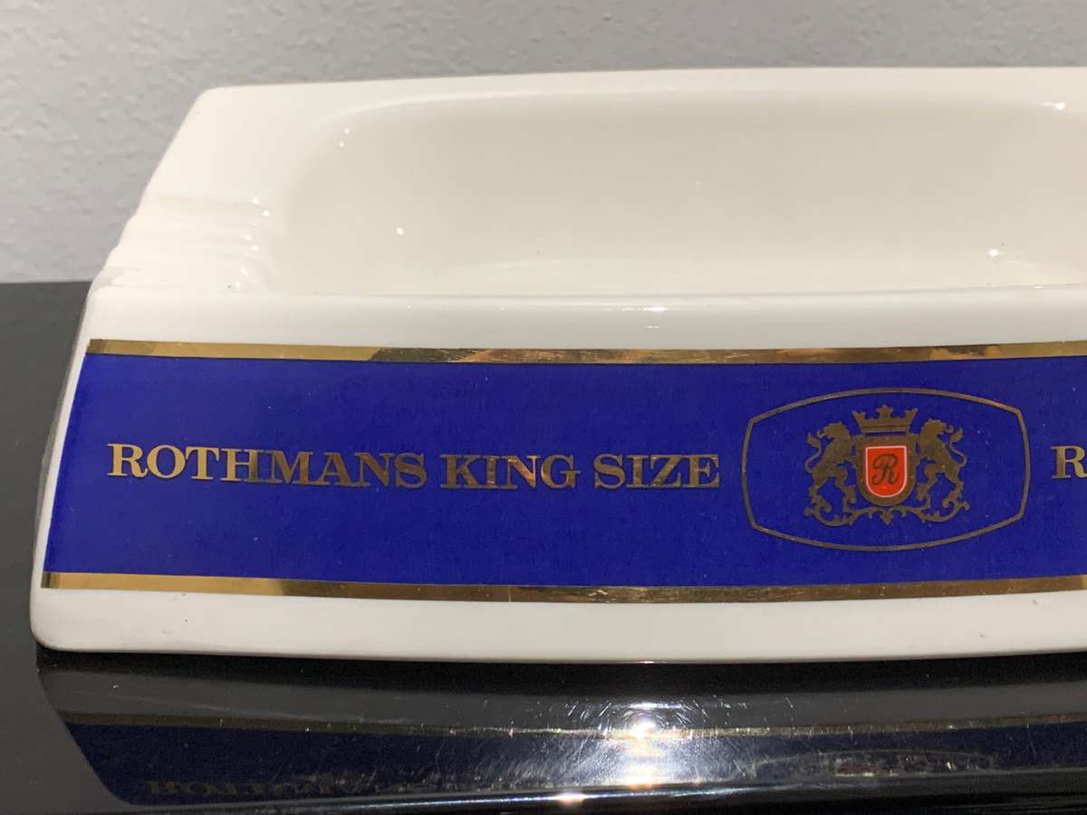 Large Continental Ceramic Ashtray  Rothmans King Size Cigarettes - Perfect Condition