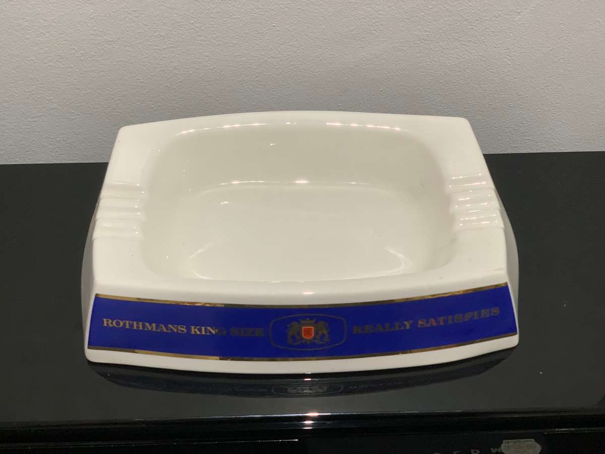 Large Continental Ceramic Ashtray  Rothmans King Size Cigarettes - Perfect Condition