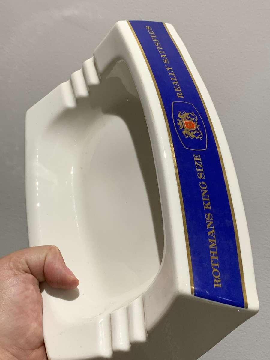 Large Continental Ceramic Ashtray  Rothmans King Size Cigarettes - Perfect Condition
