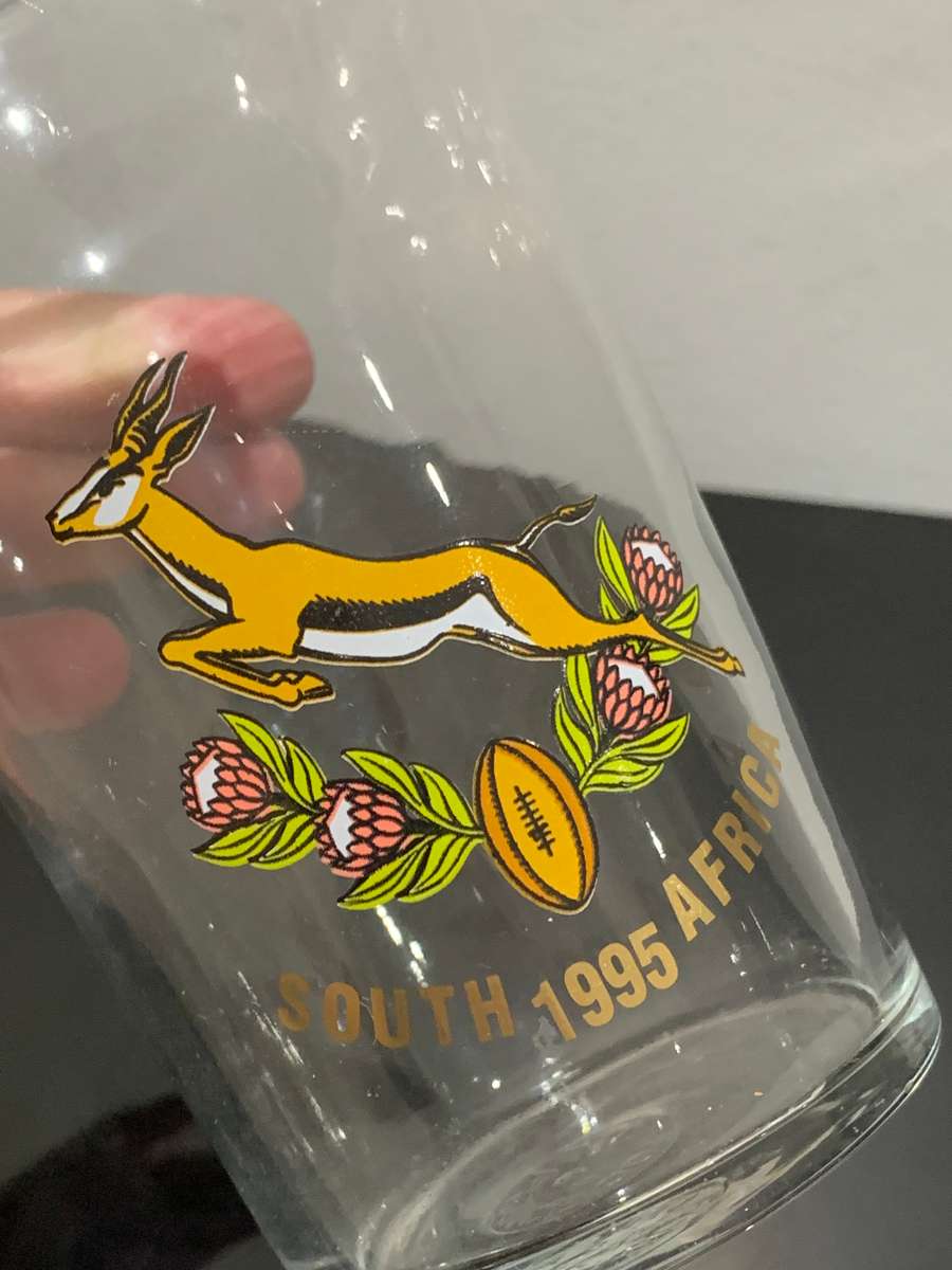 Vintage 1995 Springboks Rugby Pint Glass  Great Condition For Age
