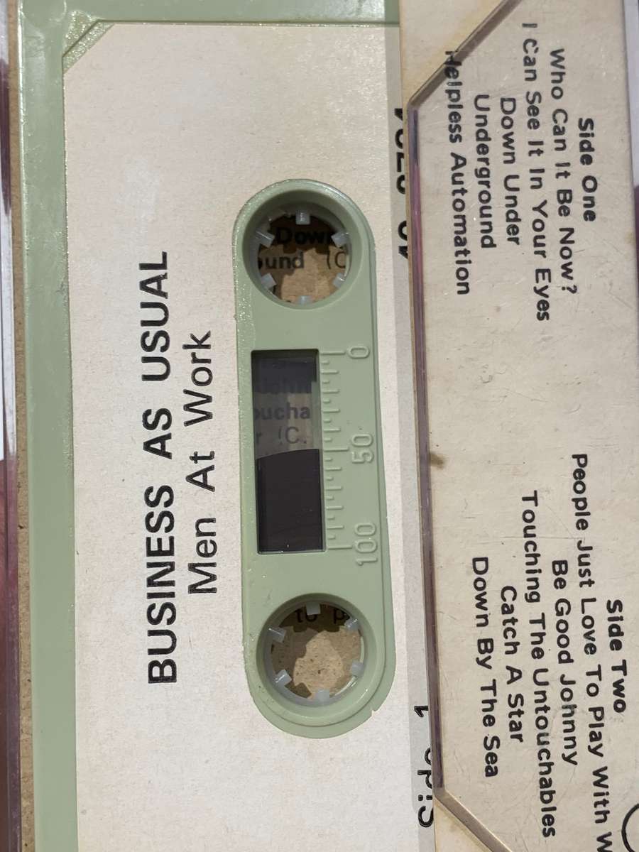Cassette Tape - Men At Work . Business As Usual - Not Tested / See Pics