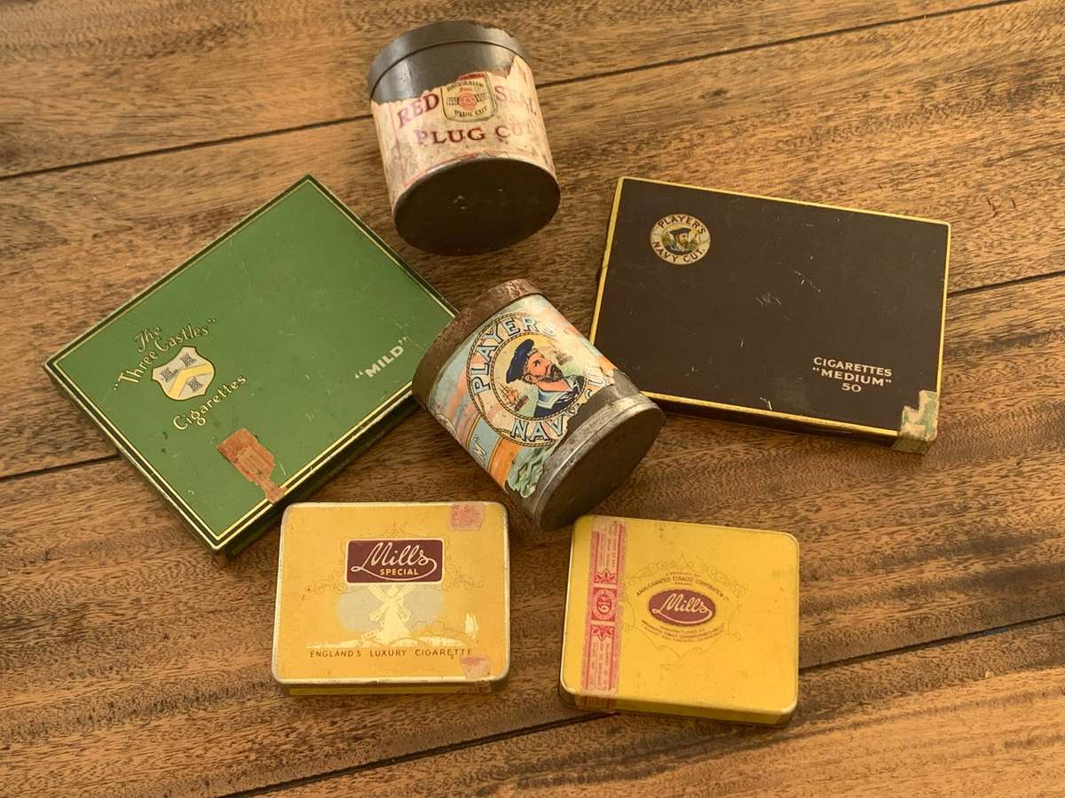 Vintage Cigarette Tins  Mixed Lot