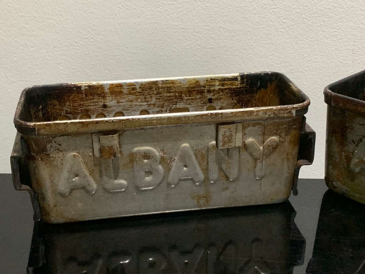 Pair Of Vintage Steel Albany Bread Tins