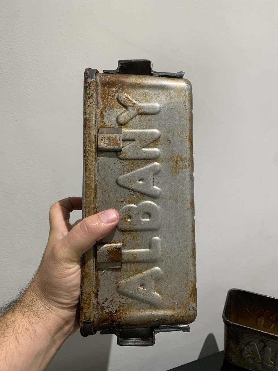 Pair Of Vintage Steel Albany Bread Tins