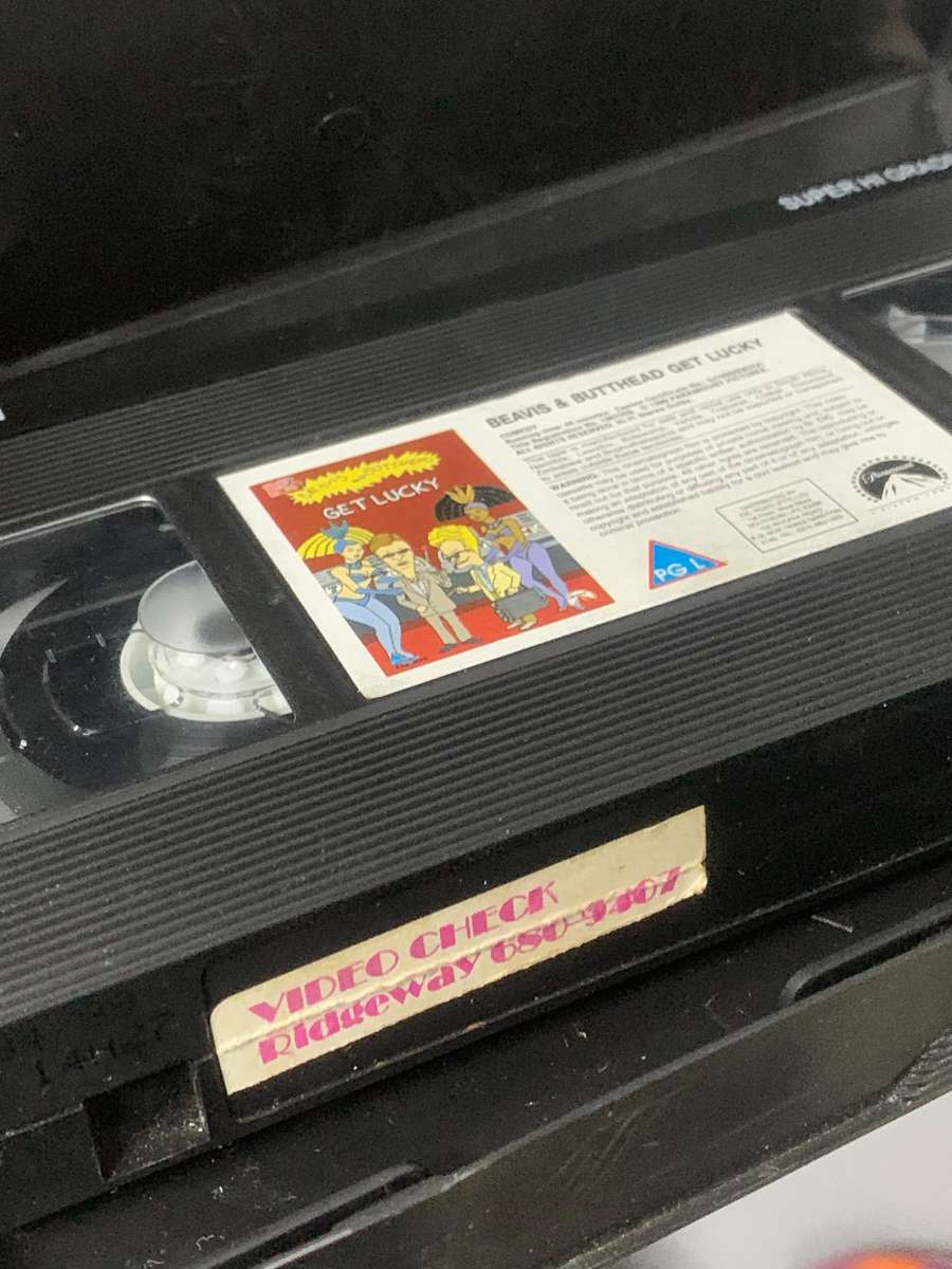 Retro VHS Tape . MTVs Beavis & Butt-Head  Get Lucky