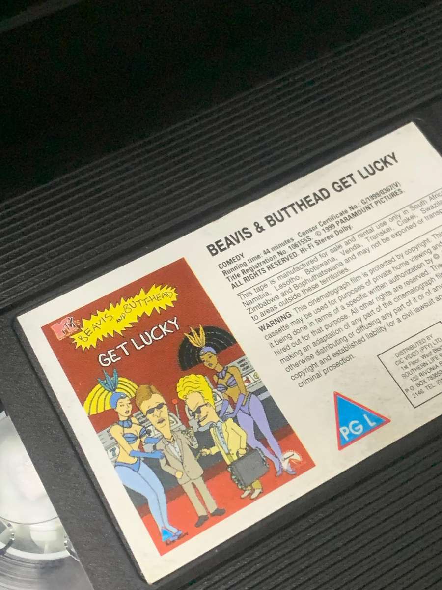 Retro VHS Tape . MTVs Beavis & Butt-Head  Get Lucky