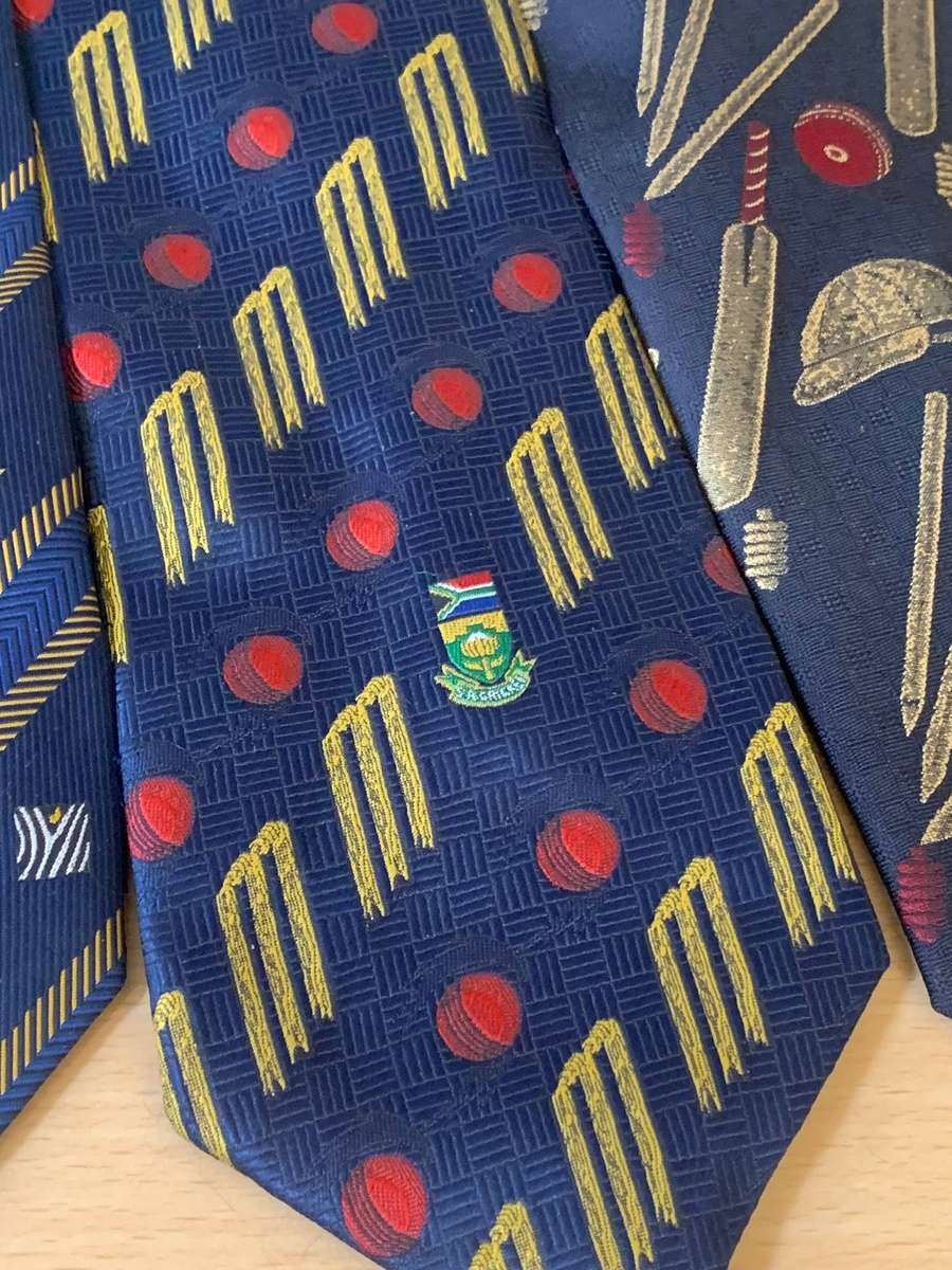 5 x SA Sporting Themed Ties  Rugby & Cricket  Includes WC