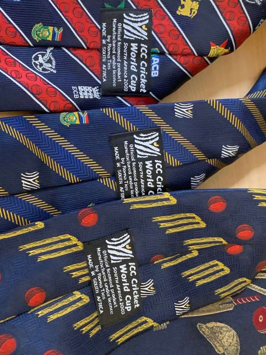 5 x SA Sporting Themed Ties  Rugby & Cricket  Includes WC