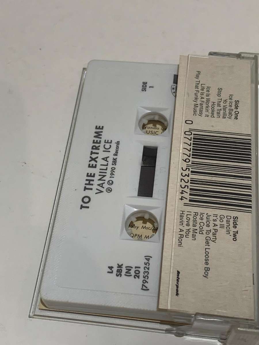 Cassette Tape - Vanilla Ice . To The Extreme - Not Tested / Sold As Is / See Pics (J/E)