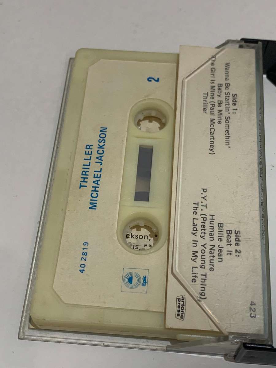 Cassette Tape - Michael Jackson . Thriller - Not Tested / Sold As Is / See Pics
