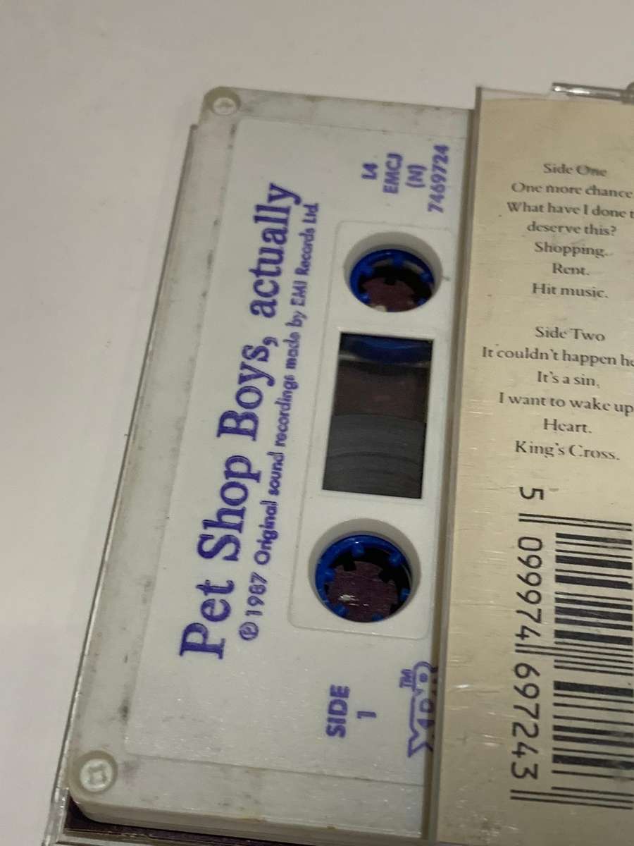 Cassette Tape - Pet Shop Boys . Actually - Not Tested / Sold As Is / See Pics (J/E)