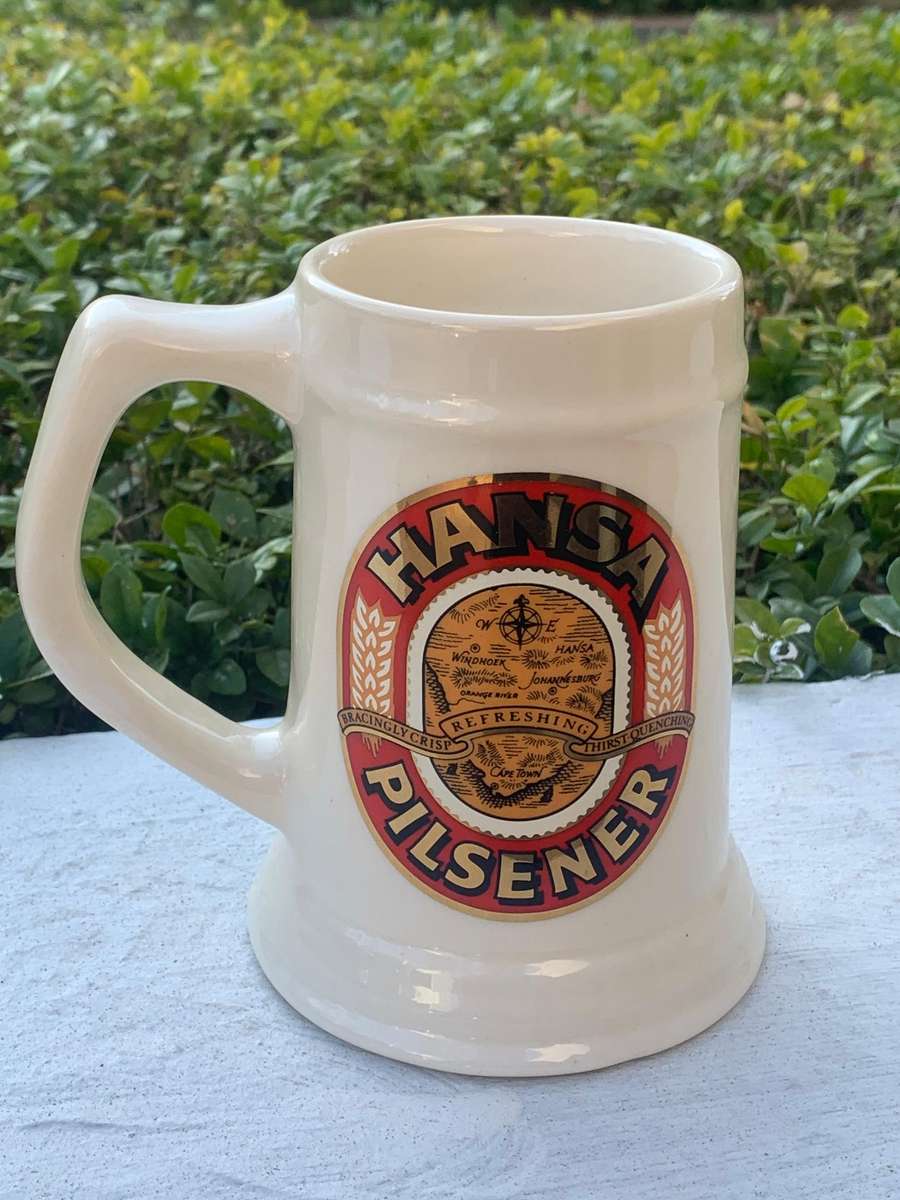 Stone Beer Mug  Hansa Pilsener  Awesome Design With Gold Embossing