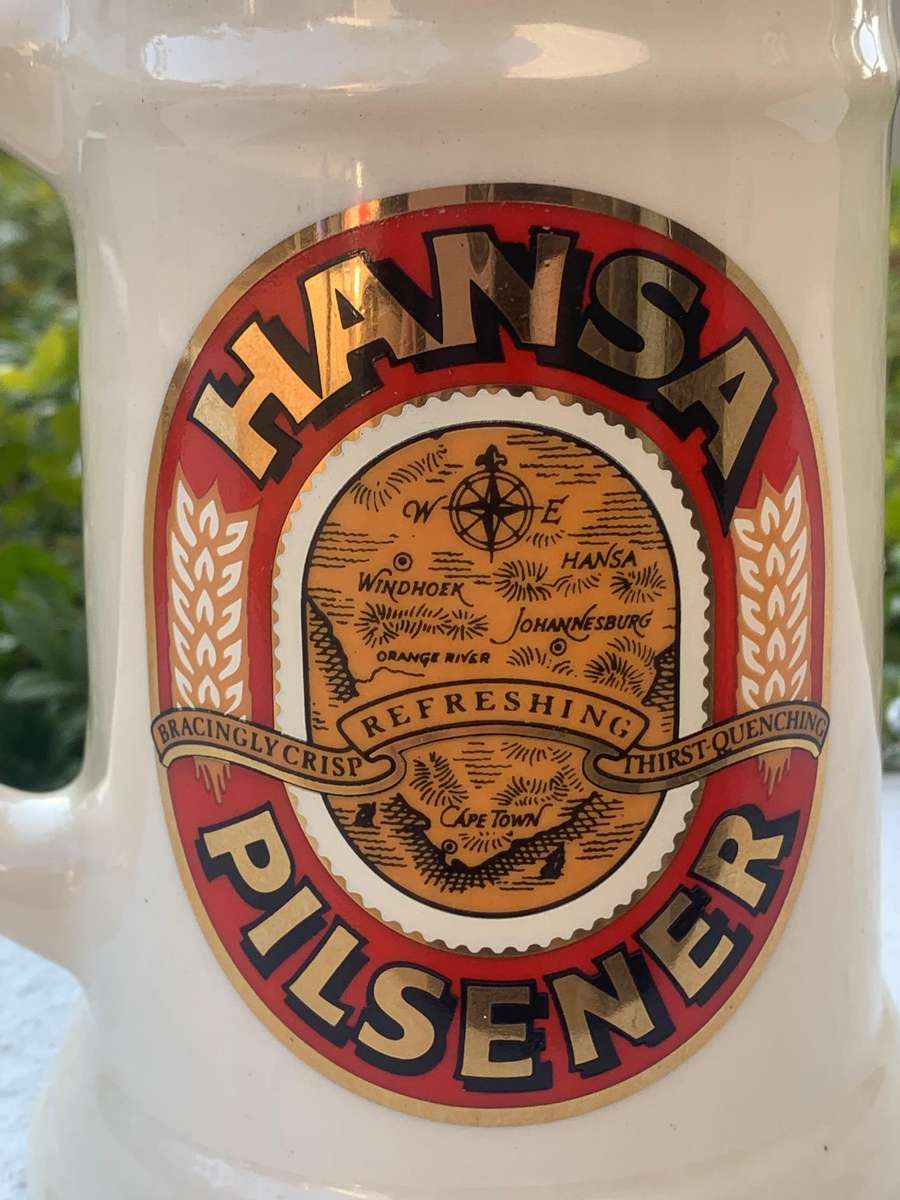 Stone Beer Mug  Hansa Pilsener  Awesome Design With Gold Embossing