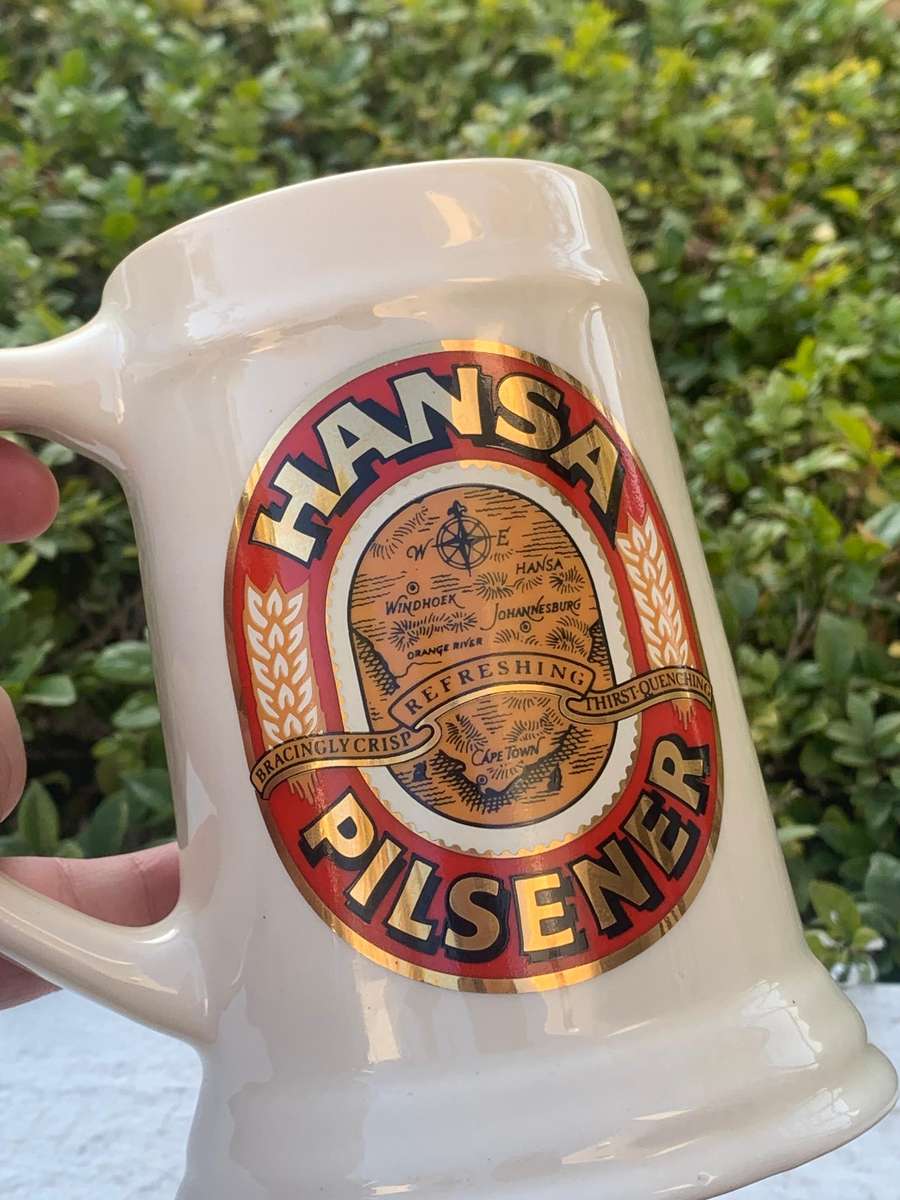 Stone Beer Mug  Hansa Pilsener  Awesome Design With Gold Embossing