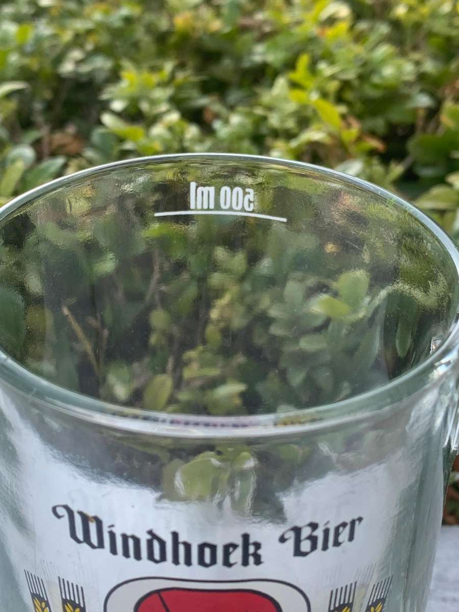 Vintage Glass Beer Mug  Windhoek Bier  South West Breweries Limited