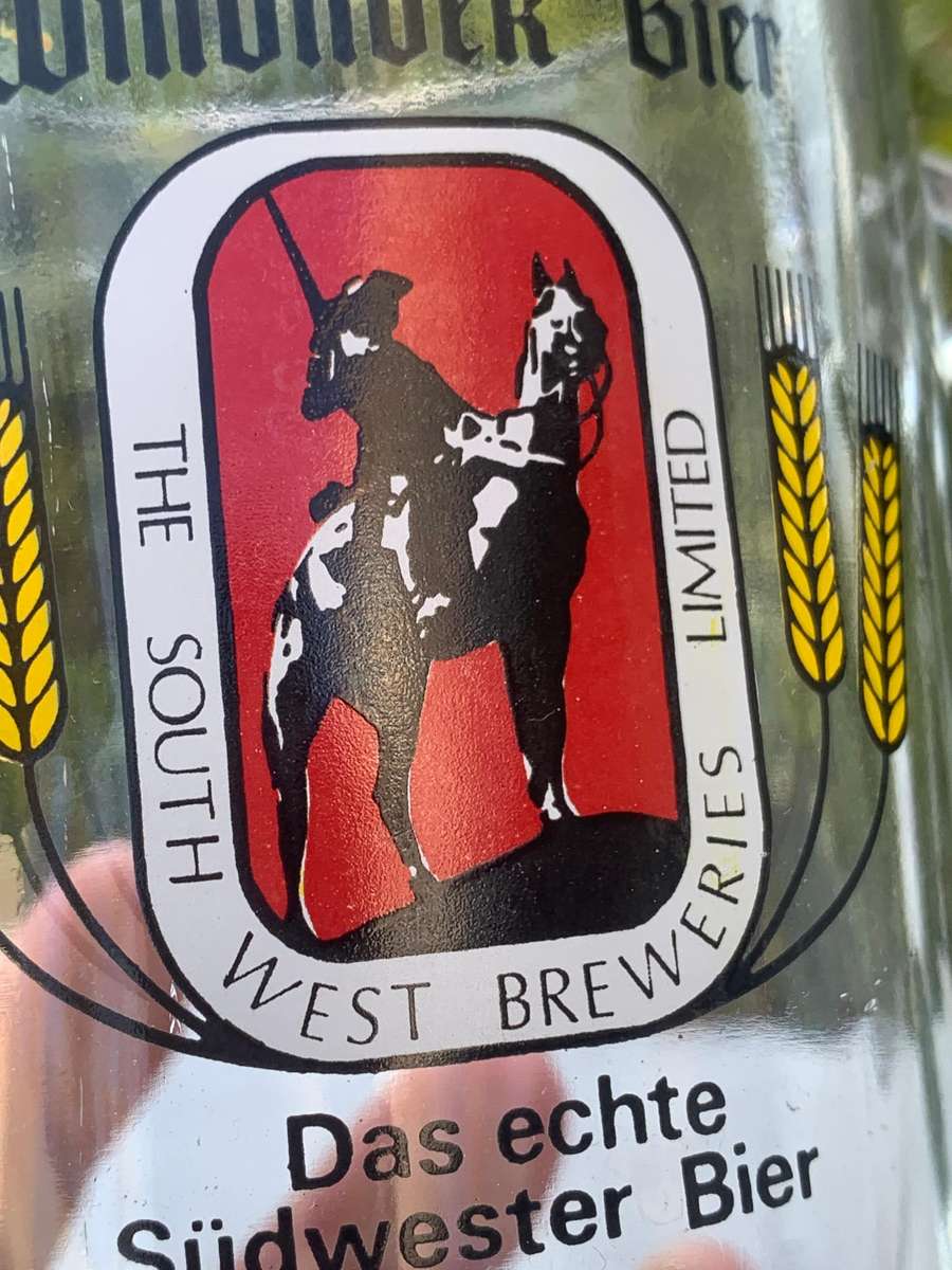 Vintage Glass Beer Mug  Windhoek Bier  South West Breweries Limited