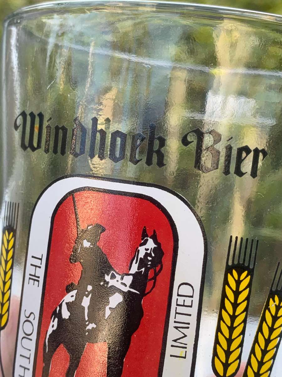Vintage Glass Beer Mug  Windhoek Bier  South West Breweries Limited
